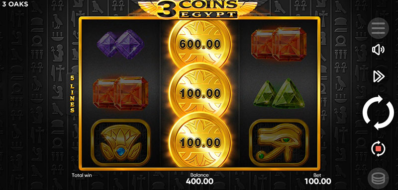 3 Oaks 3 Coins Egypt Slot - Bonus Symbol