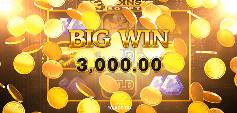 3 Oaks 3 Coins Egypt Slot - Big Win