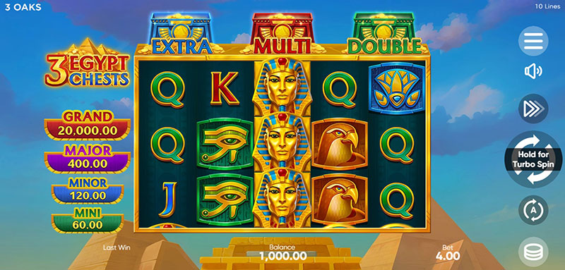 Guide to Play 3 Oaks 3 Egypt Chests Slot