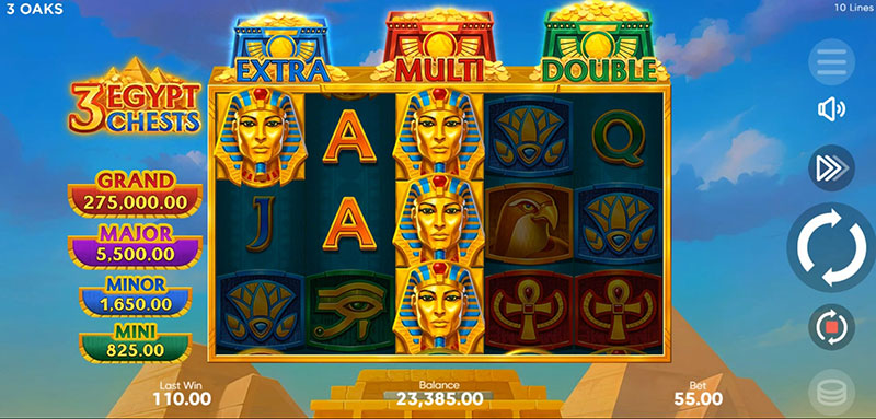 3 Oaks 3 Egypt Chests Slot - Wild Symbol