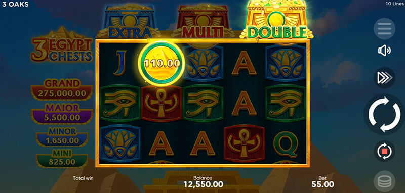 3 Oaks 3 Egypt Chests Slot - DOUBLE Bonus Game