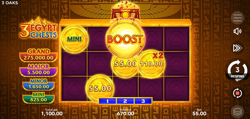 3 Oaks 3 Egypt Chests Slot - Boost Symbol
