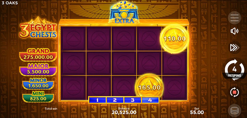 3 Oaks 3 Egypt Chests Slot - EXTRA Bonus Game