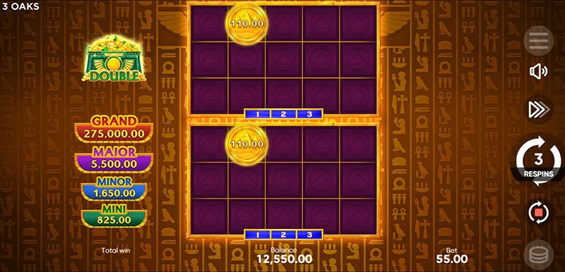3 Oaks 3 Egypt Chests Slot - DOUBLE Bonus Game