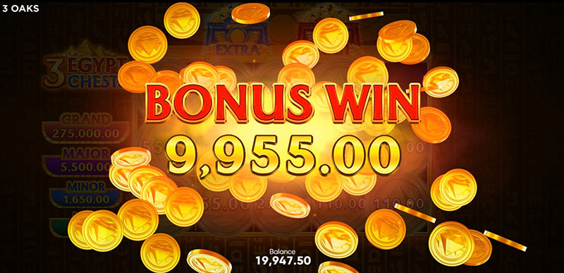 3 Oaks 3 Egypt Chests Slot - Bonus Win