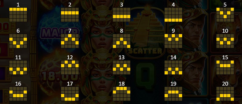 3 Oaks Aztec Fire Slot - 20 Paylines