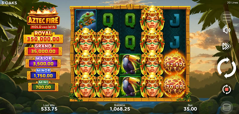 3 Oaks Aztec Fire Slot - Wild Symbol