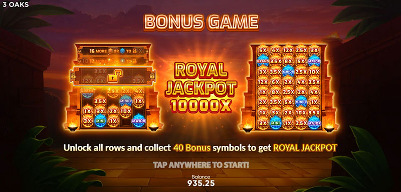 3 Oaks Aztec Fire Slot - Trigger Bonus Game