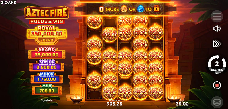 3 Oaks Aztec Fire Slot - Unlock Reels