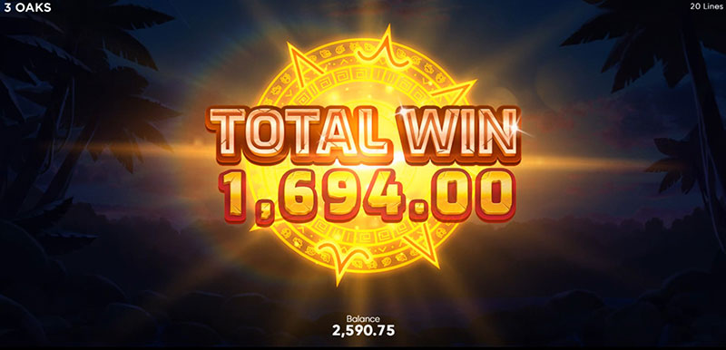 3 Oaks Aztec Fire Slot - Total Win