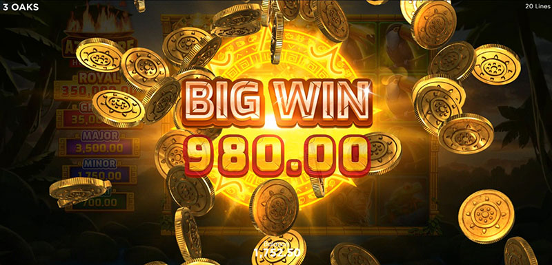 3 Oaks Aztec Fire Slot - Big Win