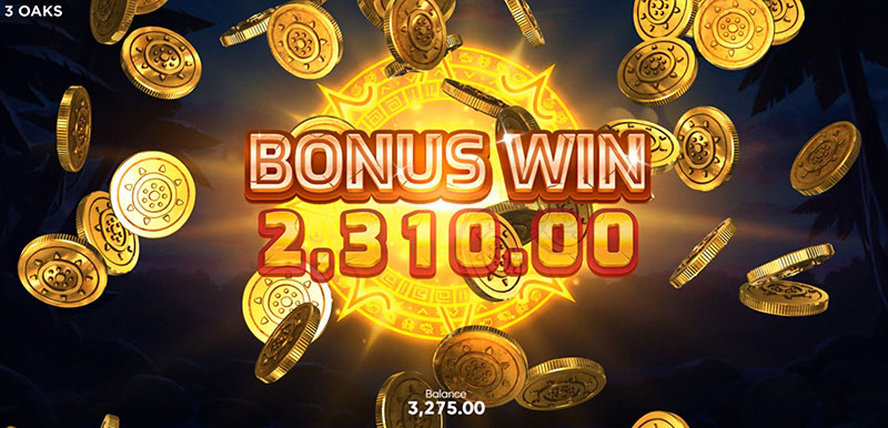 3 Oaks Aztec Fire Slot - Bonus Win