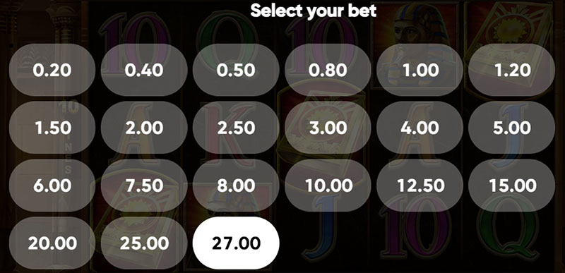3 Oaks Book of Sun Multichance Slot - Betting Option