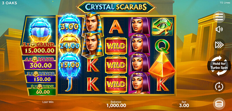 Guide to Play 3 Oaks Crystal Scarabs Slot