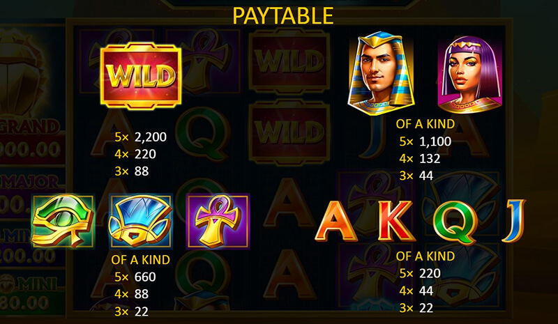 3 Oaks Crystal Scarabs Slot - Symbols and Paytable