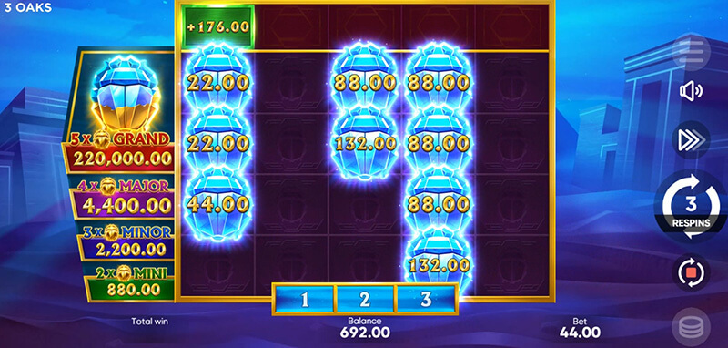 3 Oaks Crystal Scarabs Slot - Plus Symbol