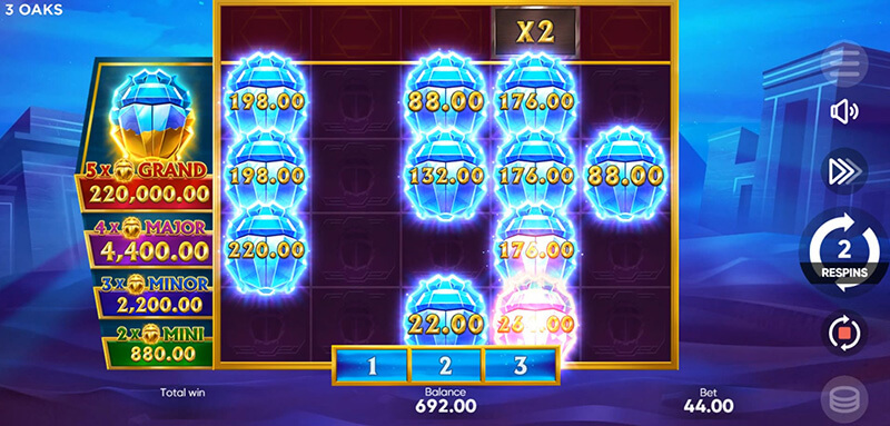 3 Oaks Crystal Scarabs Slot - Multiplier Symbol