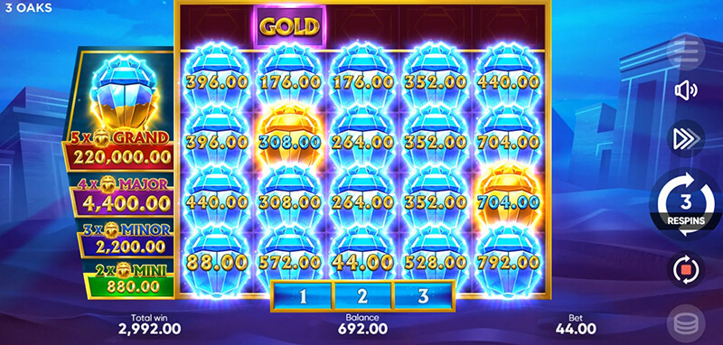 3 Oaks Crystal Scarabs Slot - GOLD Symbol
