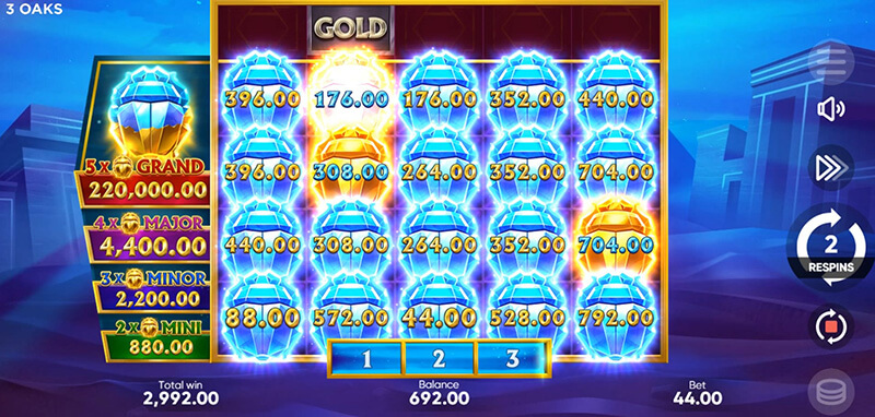 3 Oaks Crystal Scarabs Slot - GOLD Symbol