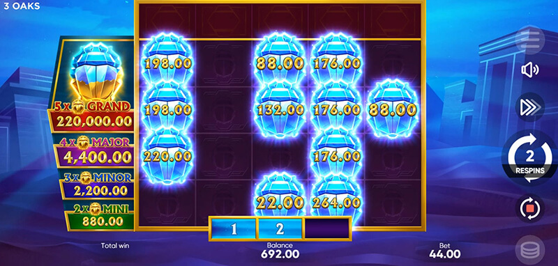 3 Oaks Crystal Scarabs Slot - Respin 3