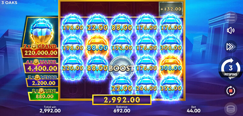 3 Oaks Crystal Scarabs Slot - Boost Symbol For Bonus Symbol Summed