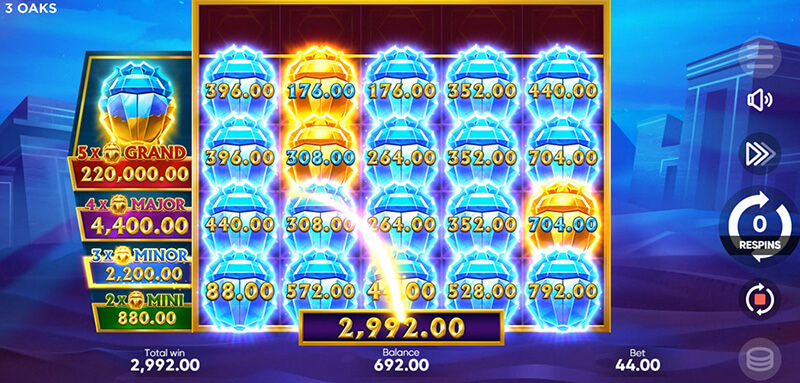 3 Oaks Crystal Scarabs Slot - Jackpot Bonus