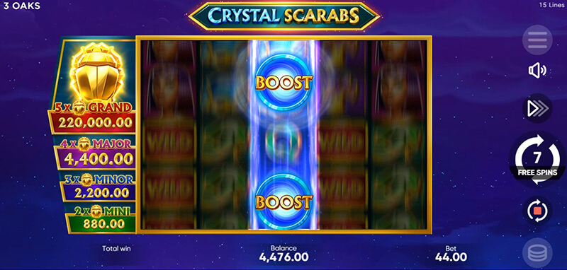 3 Oaks Crystal Scarabs Slot - Bonus Symbols Increased Appear