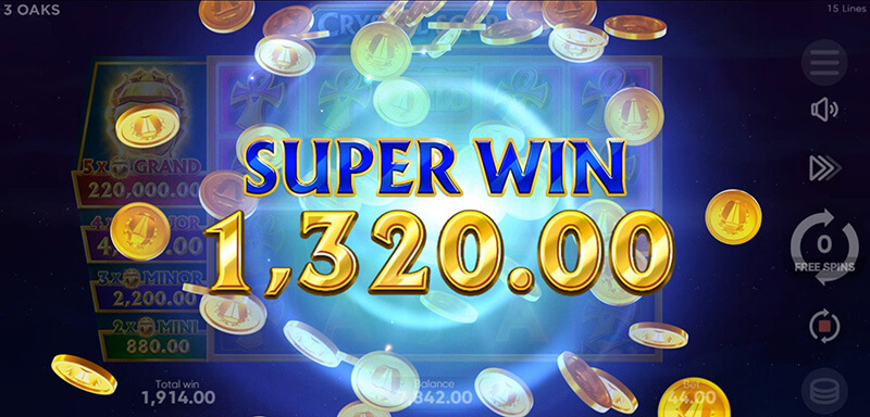 3 Oaks Crystal Scarabs Slot - Super Win
