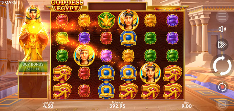 3 Oaks Goddess of Egypt Slot - Scatter Symbol Transport Energy