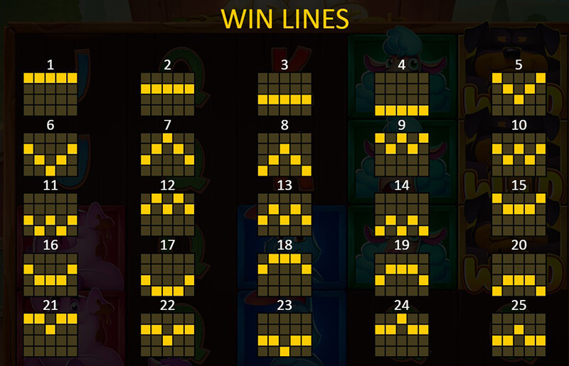 3 Oaks Little Farm Slot - 25 Paylines
