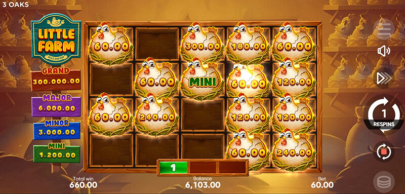 3 Oaks Little Farm Slot - Jackpot Symbols