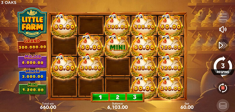 3 Oaks Little Farm Slot - Respin Reset