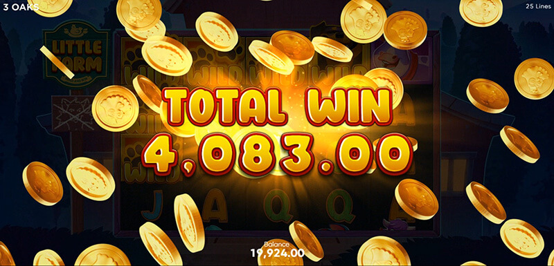 3 Oaks Little Farm Slot - Total Win