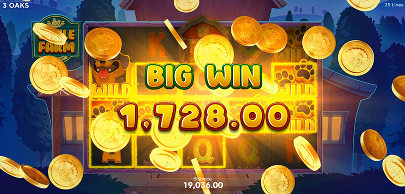 3 Oaks Little Farm Slot - Big Win