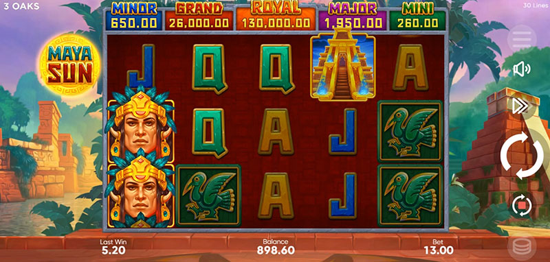 3 Oaks Maya Sun Slot - Wild Symbol