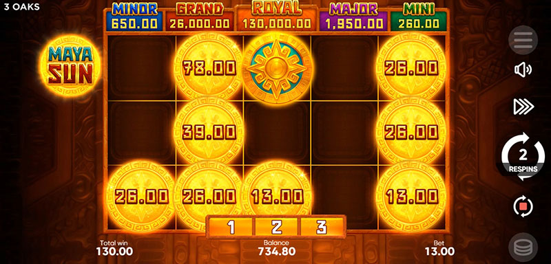 3 Oaks Maya Sun Slot - Mystery Symbol