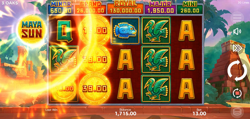 3 Oaks Maya Sun Slot - Mystery Symbol Increases Trigger