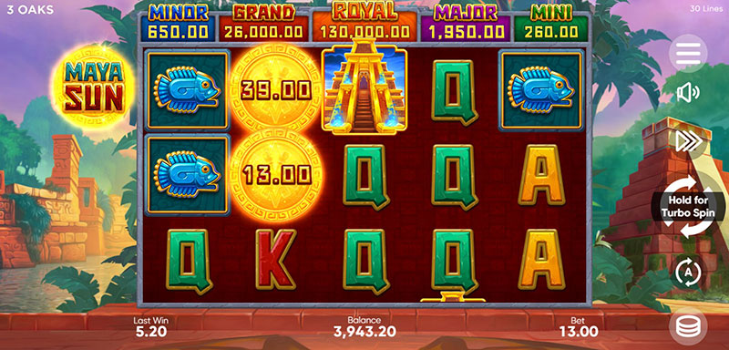 3 Oaks Maya Sun Slot - Jackpot