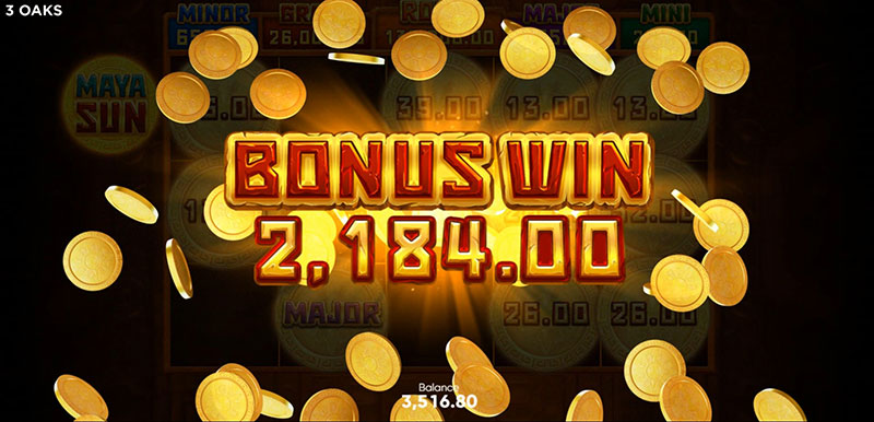3 Oaks Maya Sun Slot - Total Bonus Win