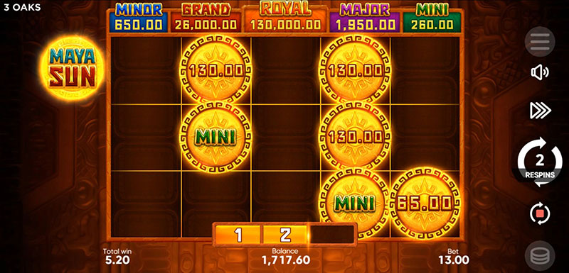 3 Oaks Maya Sun Slot - Only Super Bonus Symbols