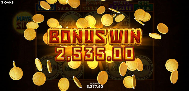 3 Oaks Maya Sun Slot - Total Bonus Win