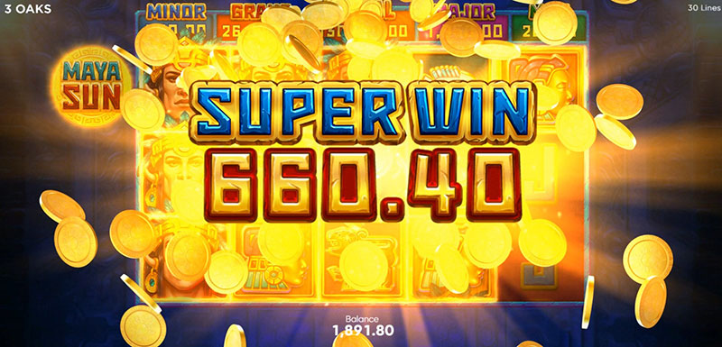 3 Oaks Maya Sun Slot - Super Win