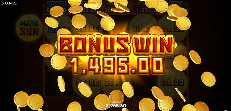 3 Oaks Maya Sun Slot - Bonus Win