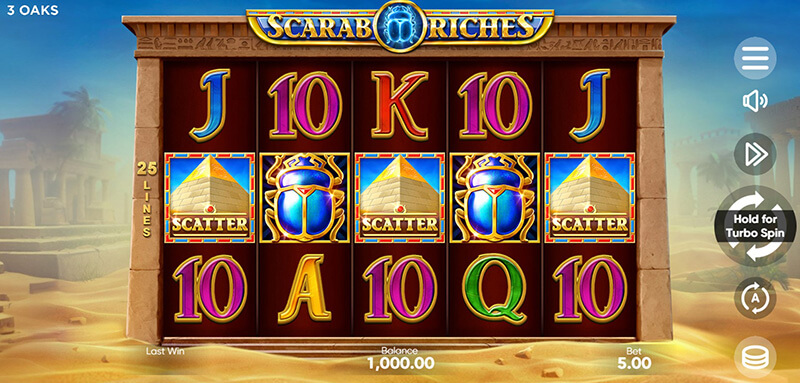 Guide to Play 3 Oaks Scarab Riches Slot