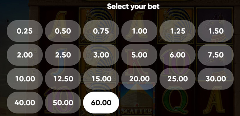 3 Oaks Scarab Riches Slot - Betting Option