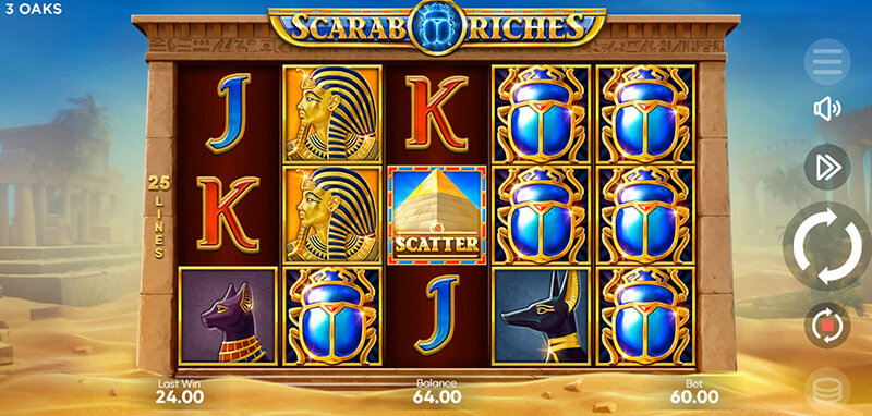 3 Oaks Scarab Riches Slot - Wild Symbol