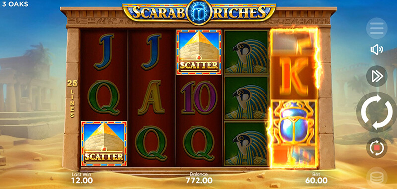 3 Oaks Scarab Riches Slot - Scatter Symbol