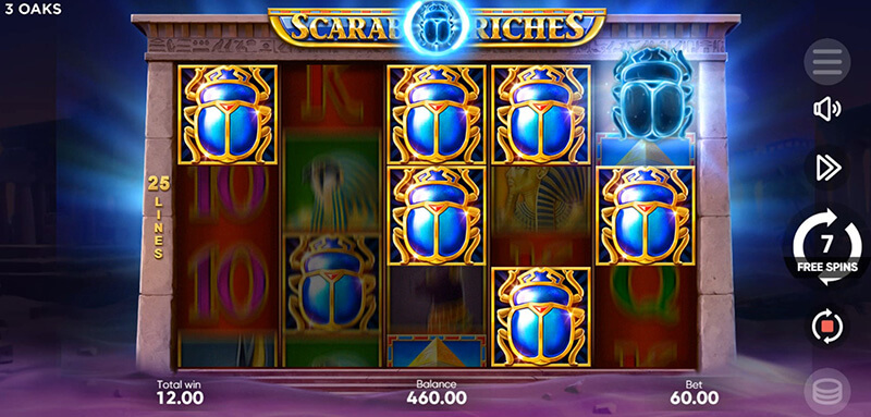 3 Oaks Scarab Riches Slot - Wild Scarab Feature