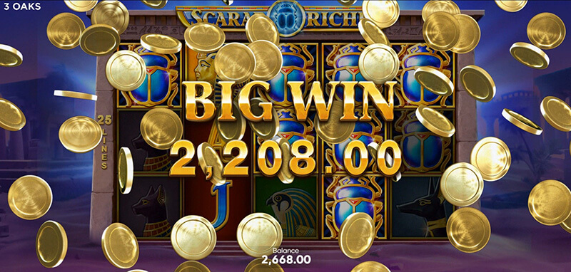 3 Oaks Scarab Riches Slot - Big Win