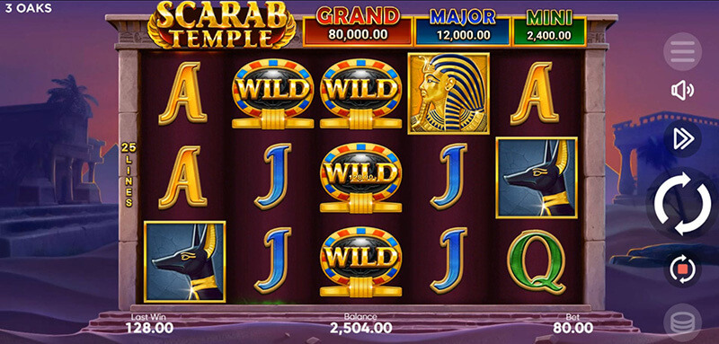 3 Oaks Scarab Temple Slot - Wild Symbol